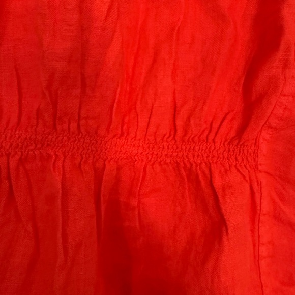 NWOT Anthropologie Pilcro Vibrant Red Linen Blouse - Picture 7 of 10